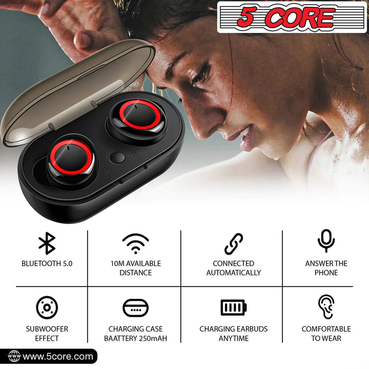 5 Core Wireless Ear Buds Mini Bluetooth Earbud Headphones
