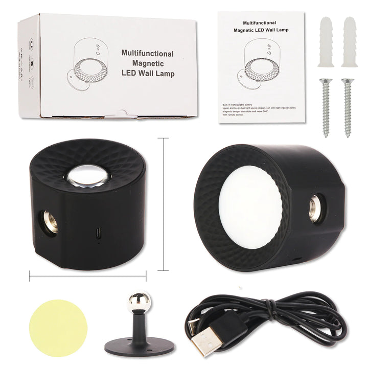 Double-Headed Magnetic Bedside Night Lamp for Eye Protection