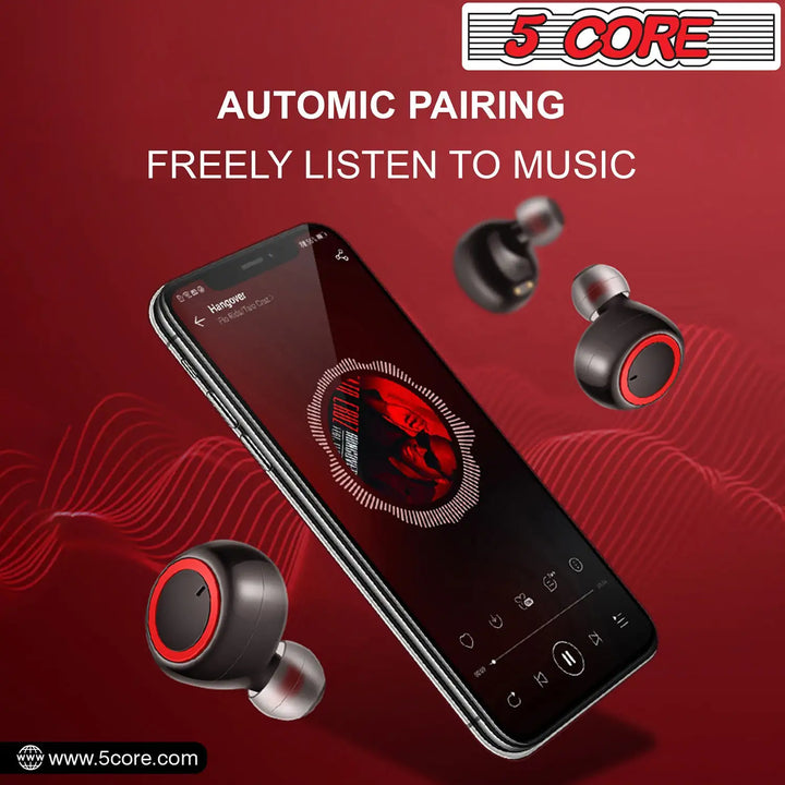 5 Core Wireless Ear Buds Mini Bluetooth Earbud Headphones