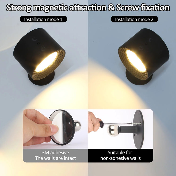 Double-Headed Magnetic Bedside Night Lamp for Eye Protection