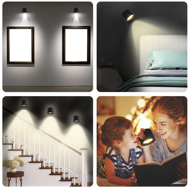 Double-Headed Magnetic Bedside Night Lamp for Eye Protection