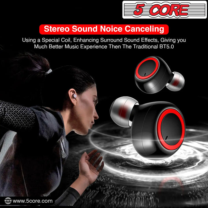 5 Core Wireless Ear Buds Mini Bluetooth Earbud Headphones